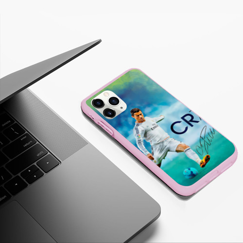 Чехол для iPhone 11 Pro Max матовый Ronaldo, цвет розовый - фото 5