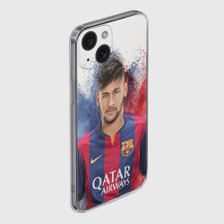 Чехол для iPhone 15 силиконовый с защитой камеры Неймар - фото 2