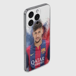 Чехол для iPhone 16 Pro Max силиконовый с защитой камеры Неймар - фото 2