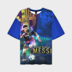 Мужская футболка oversize 3D Messi
