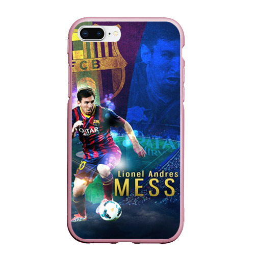 Чехол для iPhone 7Plus/8 Plus матовый Messi, цвет розовый