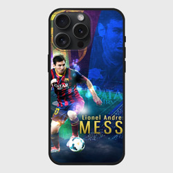 Чехол силиконовый для Apple iPhone 15 Pro Мax матовый Messi