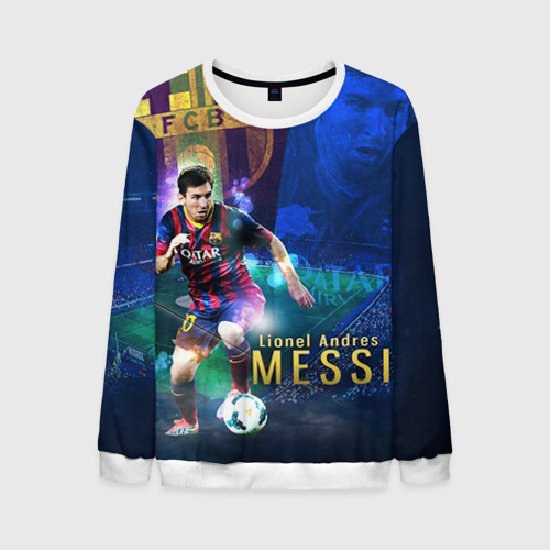 Мужской свитшот 3D с принтом Messi, вид спереди #2