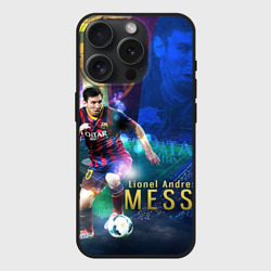 Чехол силиконовый для Apple iPhone 15 Pro матовый Messi