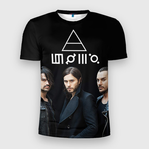 Мужская футболка 3D Slim 30 Seconds to mars