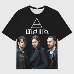 Мужская футболка oversize 3D 30 Seconds to mars