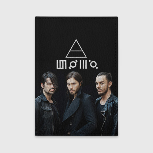 Обложка для автодокументов 30 Seconds to mars, цвет черный