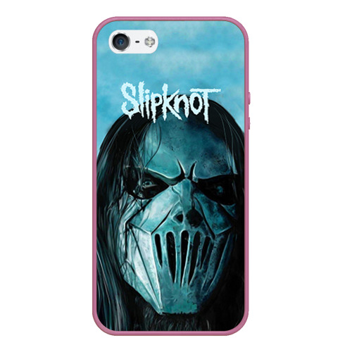 Чехол для iPhone 5/5S матовый Slipknot, цвет розовый