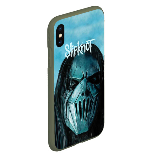 Чехол для iPhone XS Max матовый Slipknot, цвет темно-зеленый - фото 3