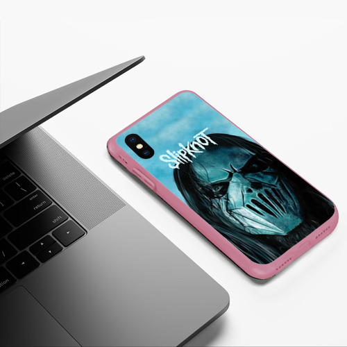 Чехол для iPhone XS Max матовый Slipknot, цвет малиновый - фото 5