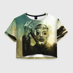 Женская футболка Crop-top 3D Slipknot