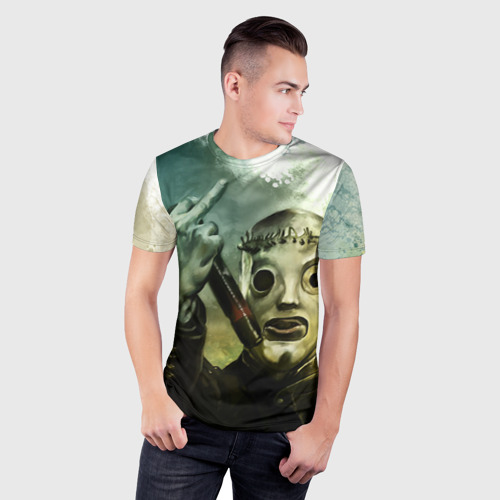 Мужская футболка 3D Slim Slipknot, цвет 3D печать - фото 3