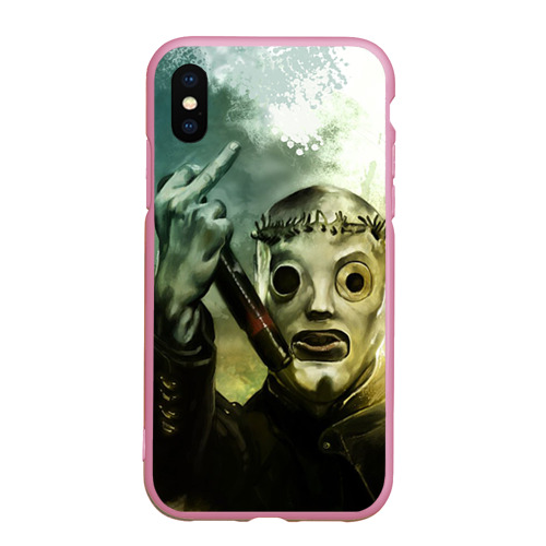 Чехол для iPhone XS Max матовый Slipknot, цвет розовый