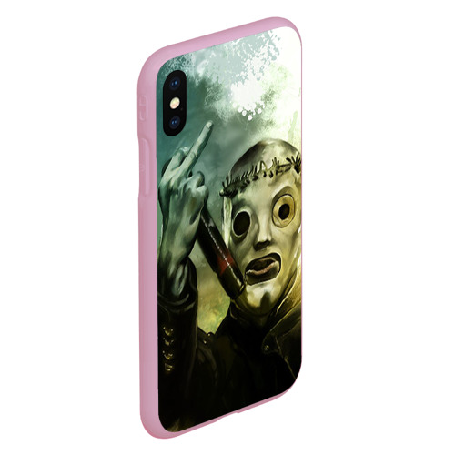 Чехол для iPhone XS Max матовый Slipknot, цвет розовый - фото 3