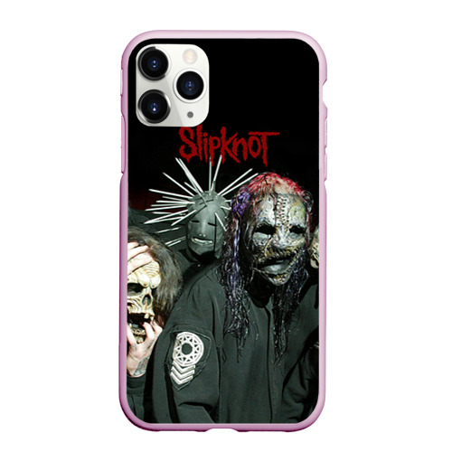 Чехол для iPhone 11 Pro Max матовый Slipknot, цвет розовый