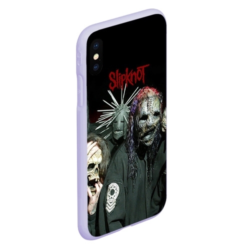 Чехол для iPhone XS Max матовый Slipknot, цвет светло-сиреневый - фото 3