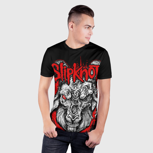 Мужская футболка 3D Slim Slipknot, цвет 3D печать - фото 3