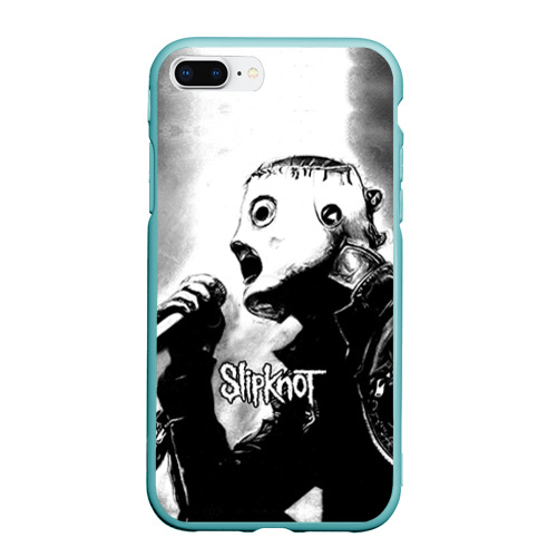 Чехол для iPhone 7Plus/8 Plus матовый Slipknot, цвет мятный