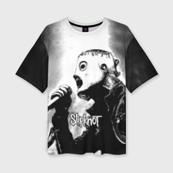 Женская футболка oversize 3D Slipknot