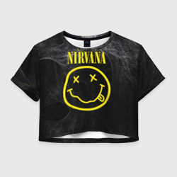 Женская футболка Crop-top 3D Nirvana