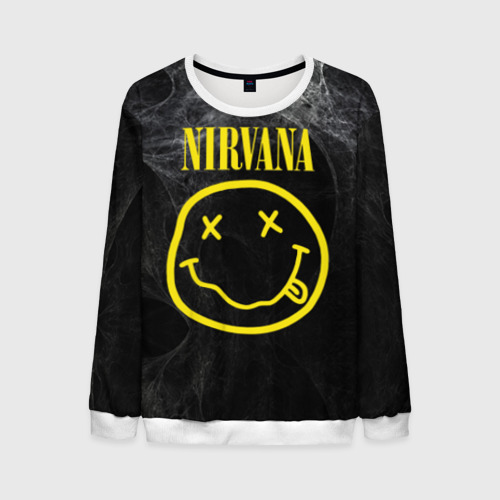 Мужской свитшот 3D Nirvana, цвет белый