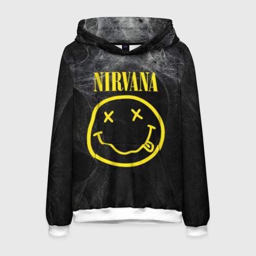 Мужская толстовка 3D Nirvana, цвет белый