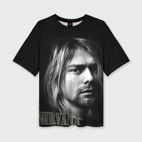 Женская футболка oversize 3D Nirvana, цвет 3D печать