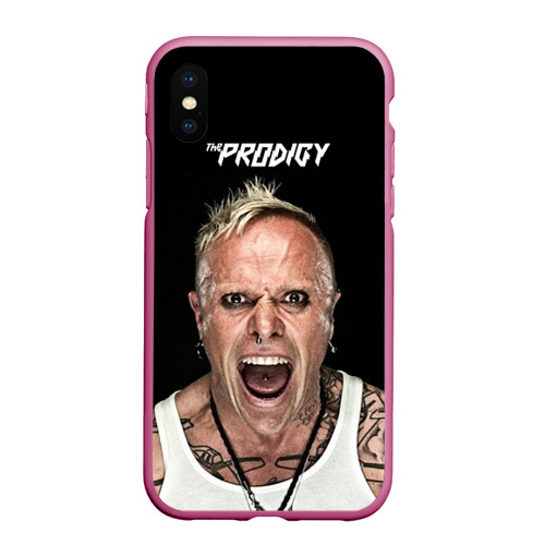 Чехол для iPhone XS Max матовый The Prodigy, цвет малиновый