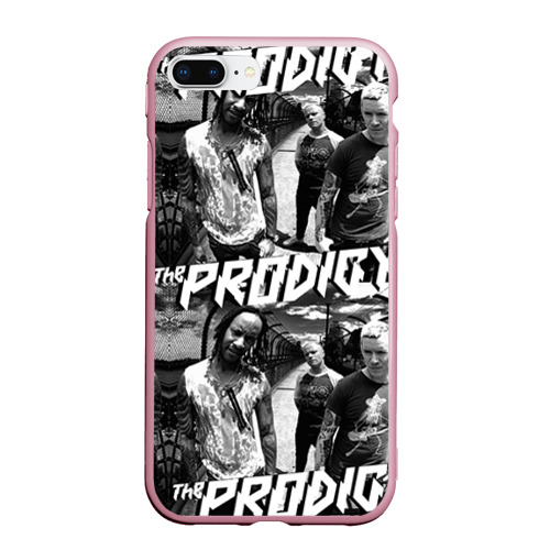 Чехол для iPhone 7Plus/8 Plus матовый The Prodigy, цвет розовый