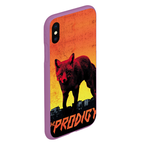 Чехол для iPhone XS Max матовый The Prodigy, цвет фиолетовый - фото 3