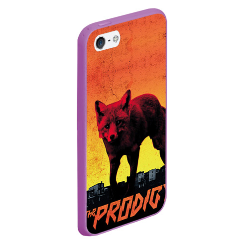 Чехол для iPhone 5/5S матовый The Prodigy, цвет фиолетовый - фото 3