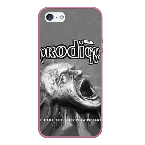 Чехол для iPhone 5/5S матовый The Prodigy, цвет розовый