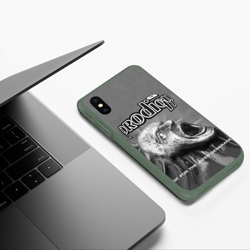 Чехол для iPhone XS Max матовый The Prodigy, цвет темно-зеленый - фото 5