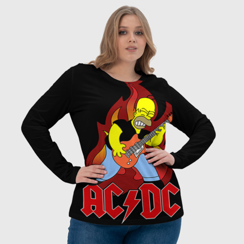 Женский лонгслив 3D с принтом AC/DC, фото #4