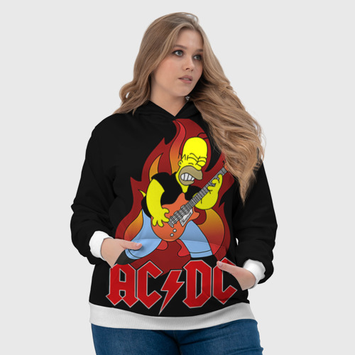 Женская толстовка 3D AC/DC, цвет 3D печать - фото 6