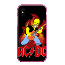 Чехол для iPhone XS Max матовый AC/DC