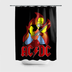 Штора 3D для ванной AC/DC