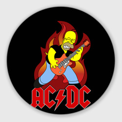 Круглый коврик для мышки AC/DC