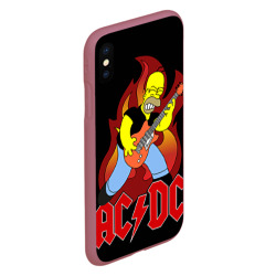 Чехол для iPhone XS Max матовый AC/DC - фото 2