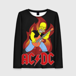 Женский лонгслив 3D AC/DC