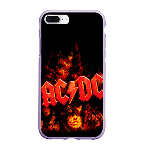 Чехол для iPhone 7Plus/8 Plus матовый AC/DC, цвет светло-сиреневый