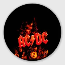 Круглый коврик для мышки AC/DC