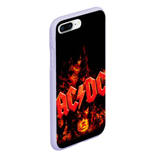 Чехол для iPhone 7Plus/8 Plus матовый AC/DC, цвет светло-сиреневый - фото 3