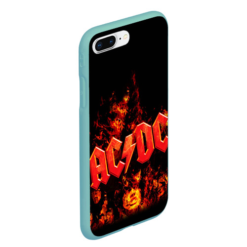 Чехол для iPhone 7Plus/8 Plus матовый AC/DC, цвет мятный - фото 3