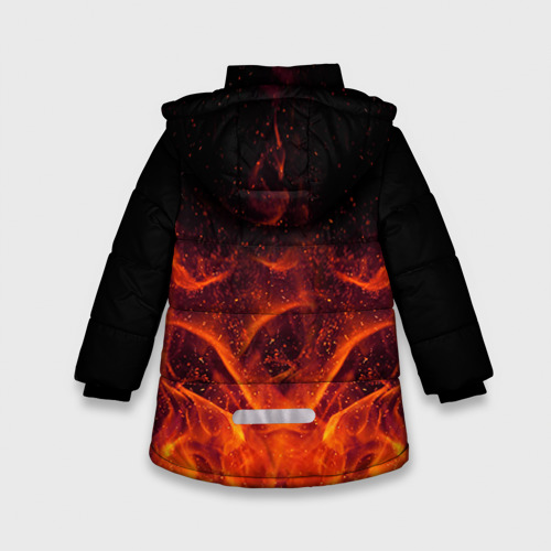 Зимняя куртка для девочек 3D AC/DC, цвет светло-серый - фото 2