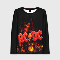 Женский лонгслив 3D AC/DC