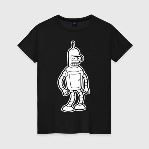 Женская футболка хлопок BENDER (black), цвет черный