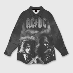 Женская рубашка oversize 3D AC/DC