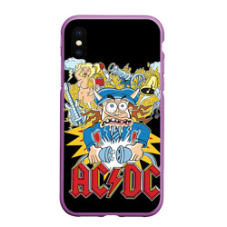 Чехол для iPhone XS Max матовый AC/DC