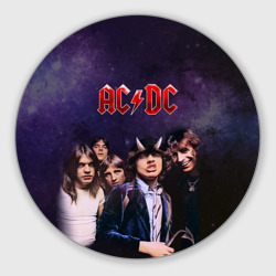 Круглый коврик для мышки AC/DC